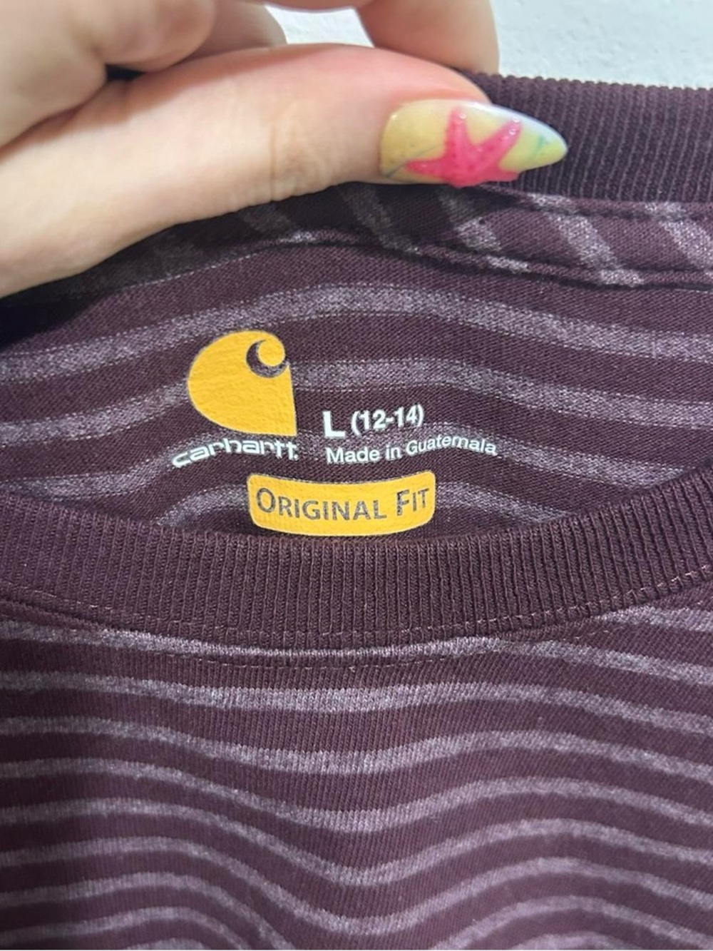 Carhartt Striped Pocket Tee - Dark Plum - Picture 4 of 4